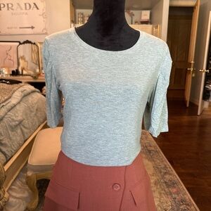 Gibson Latimer Light Green Short Sleeve Crewneck Top